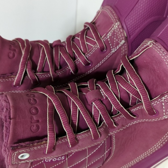 Crocs Allcast leather duck Chukka boots womans size 11 - Picture 12 of 16